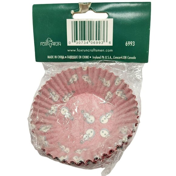 Fox Run Christmas Holiday Snowman Baking Cups Cupcake Liners Holders 4 Pk 200 Pc - Picture 8 of 12